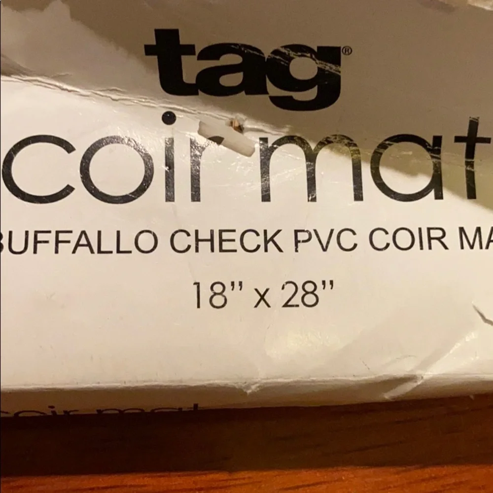 ~Tag~ Buffalo Check PVC Coir Mat